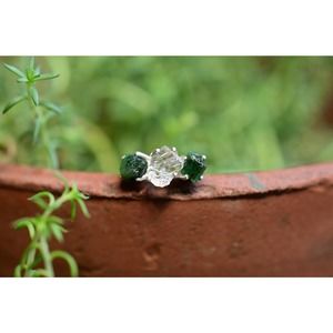 Boho Ring Raw Diamond Engagement Ring Rough Diamond Wedding Band Unique …